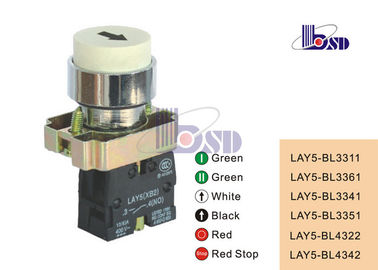 LAY5（XB2）-BL3341 white color spring return flat button push button swithes，Convex button Spring return， Marked