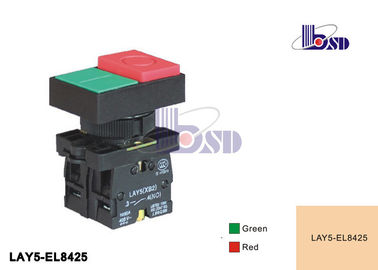 660V Square Illuminated Push Button Switch Red Green LEC60947-5-1 Standard